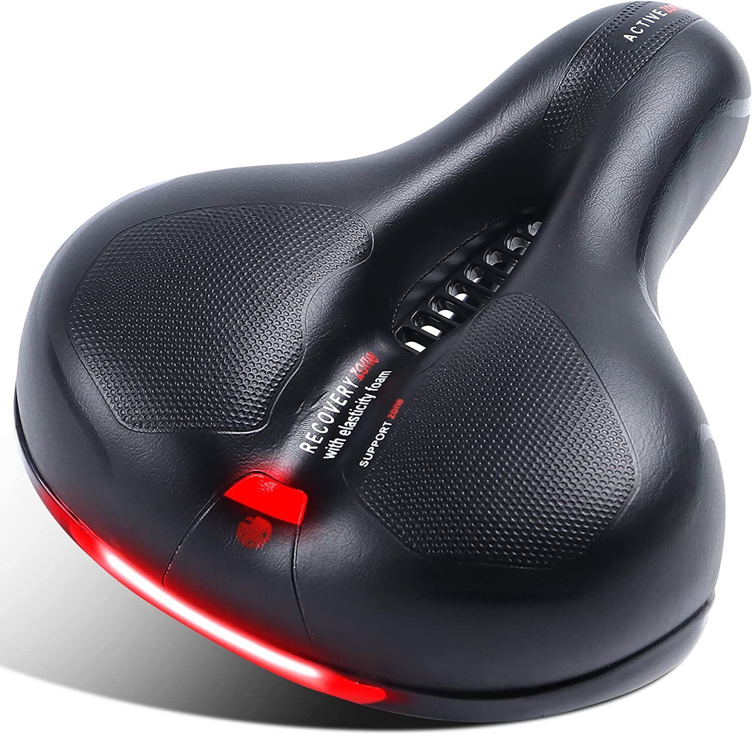 linist Comfortable Bicycle Seat Cushion with Rechageble LED Light Tailight Saddle-picture-19