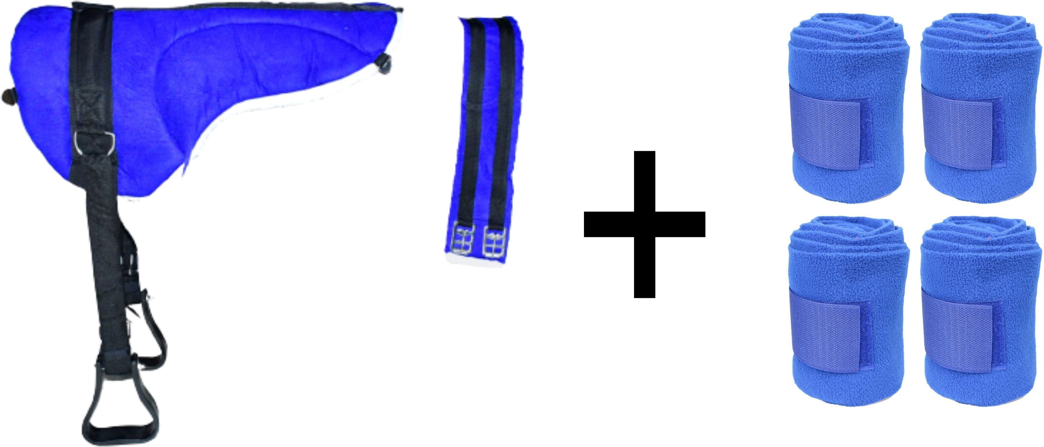 blessing pet product BLESSING COMBO BLUE HORSE RIDING SADDLE WITH FREE BANDAGE 3 M Saddle-picture-25