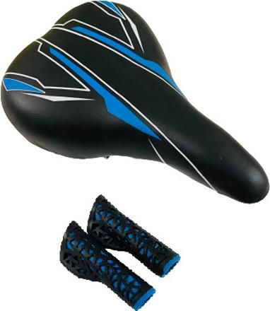 Bicycle Saddle Grip Combo Blue Cycle Seat Handlebar Grip Senior MTB Bikes Saddle-image-34