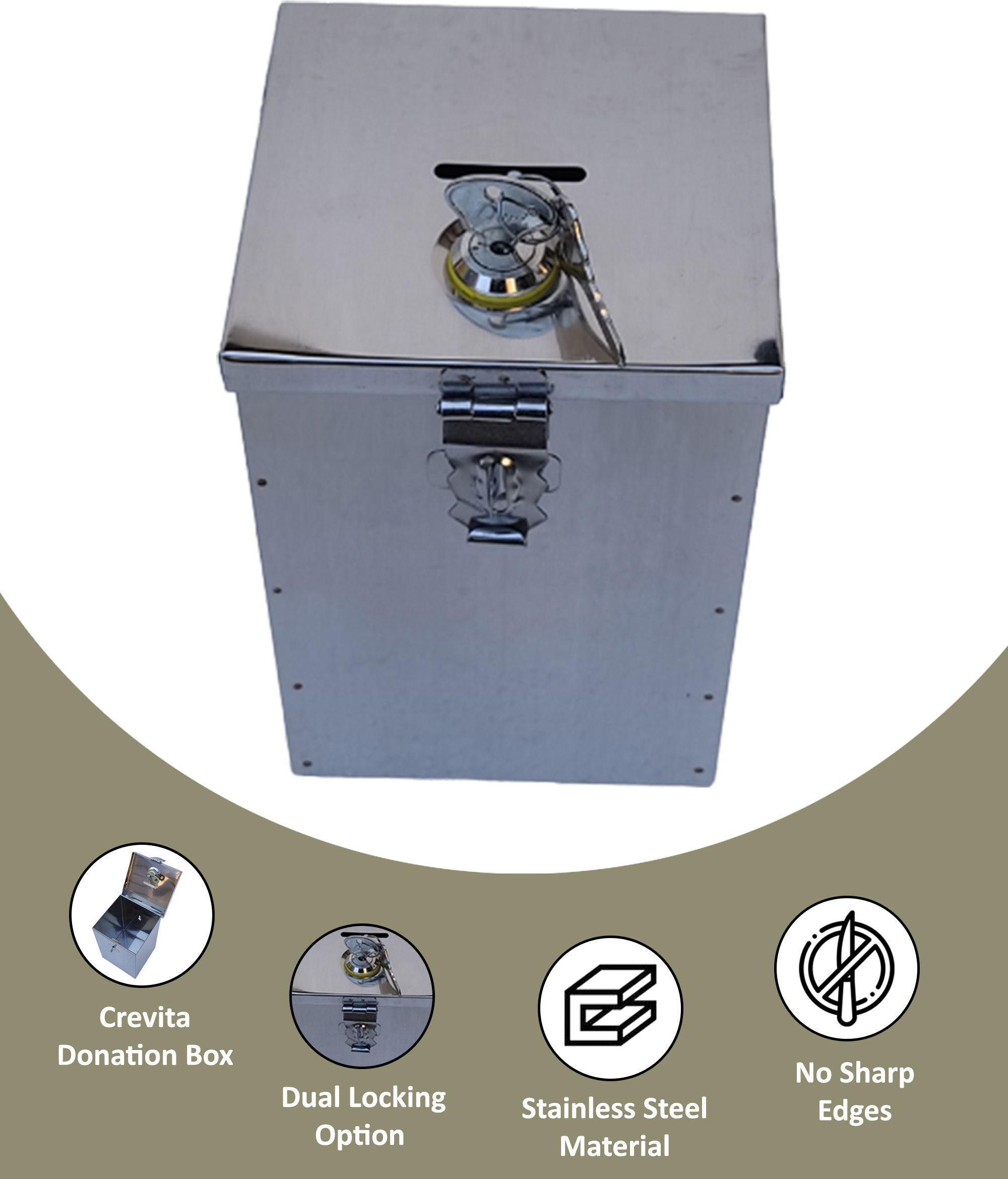 safnix Steel Donation Suggestion, Coin, Money Piggy, Bank-6 Inch pre Fited Lock) Safe Locker-picture-36
