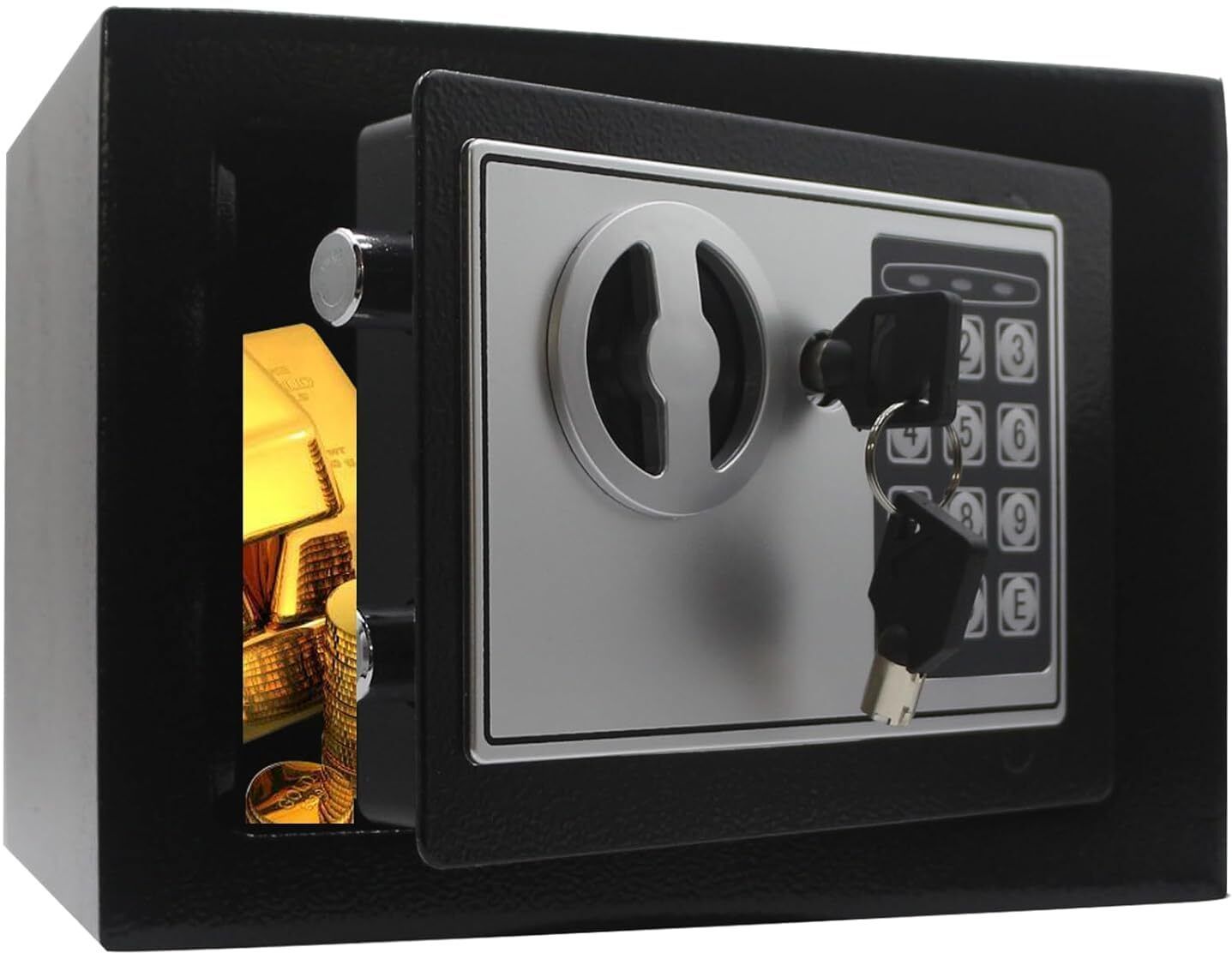 crowns SafeVault Electronic Digital Safe Box with Key Lock for Cash Jewellery Documents Safe Locker-picture-18