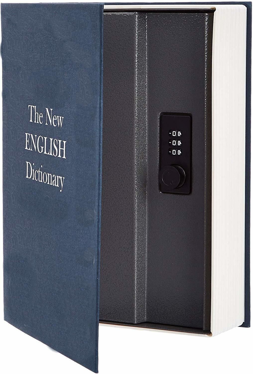 orrda Security Safe Box Hidden Secret Safe Locker Vault Dictionary Book Style Money Cash Locker Jewelry Home Hidden Safe Box - Size 18 X 12 X 5.5 cm Safe Locker-picture-11