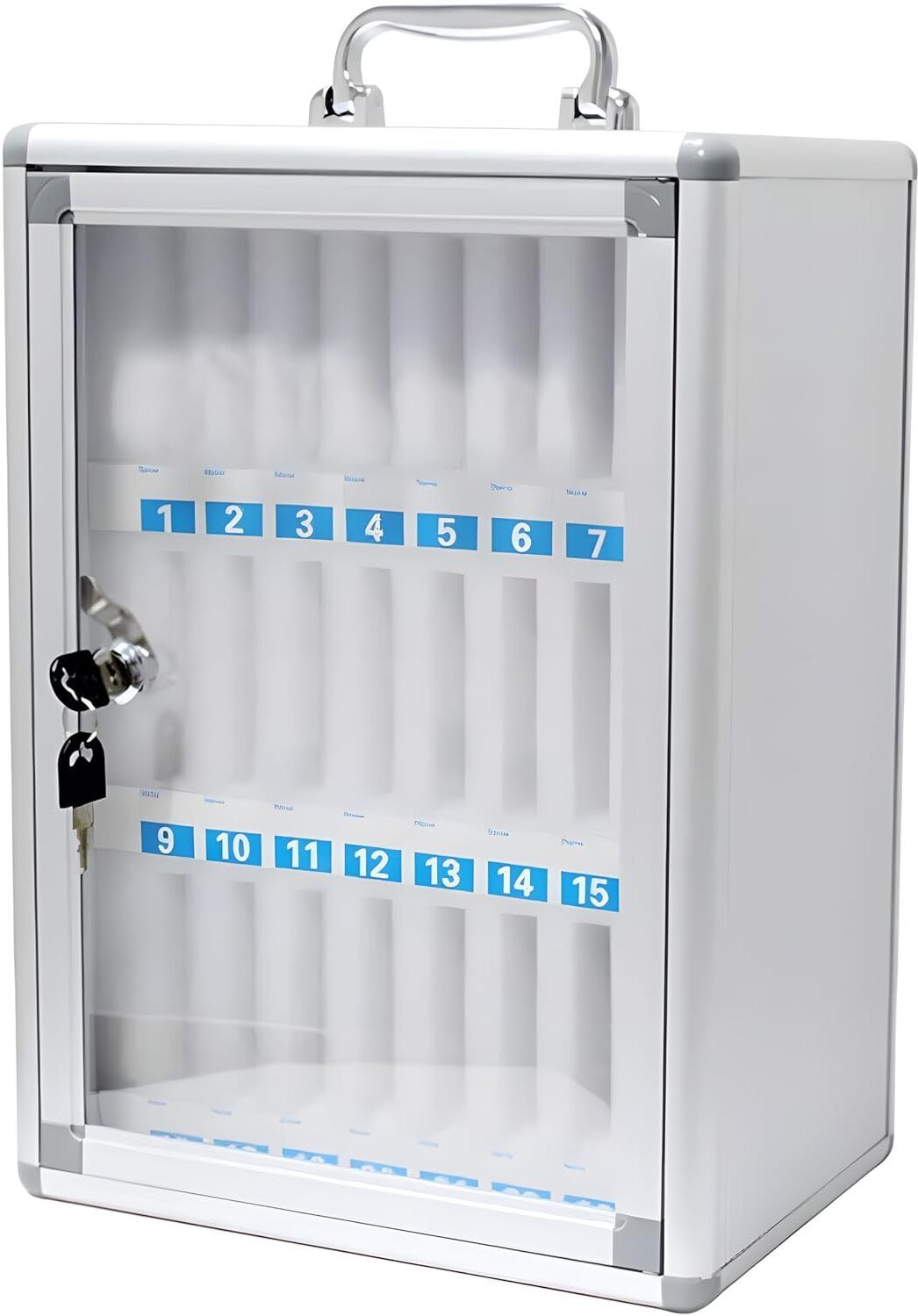 brezleen Cell Phone Locker Cell Phone Locker 24 Slots Mobile Phone Storage Box Safe Locker-picture-10