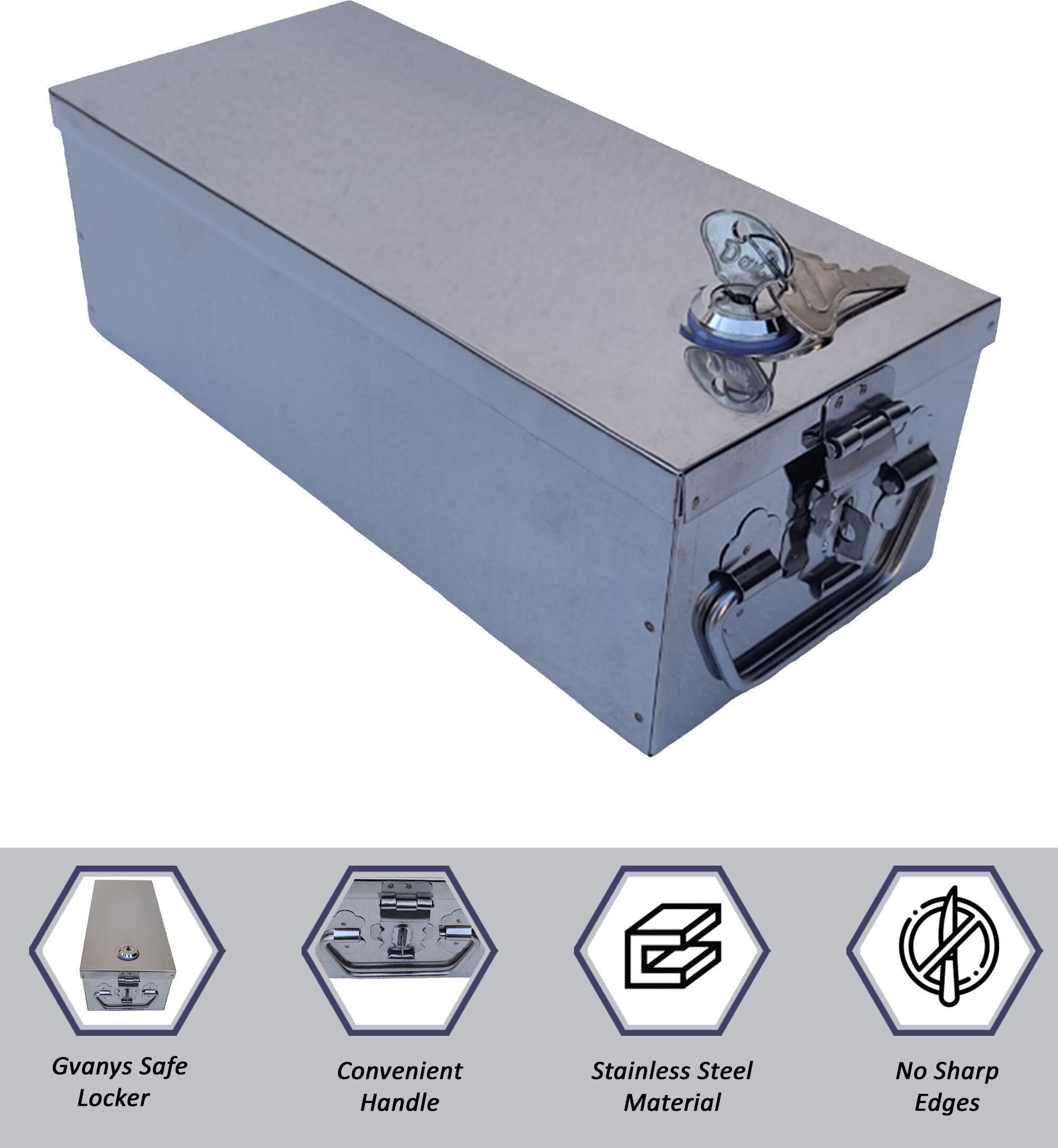safnix Pre Fited Lock Heavy Steel Jewelry,Cash Ornament Locker Box-8 Inch(Steel) Safe Locker-picture-43