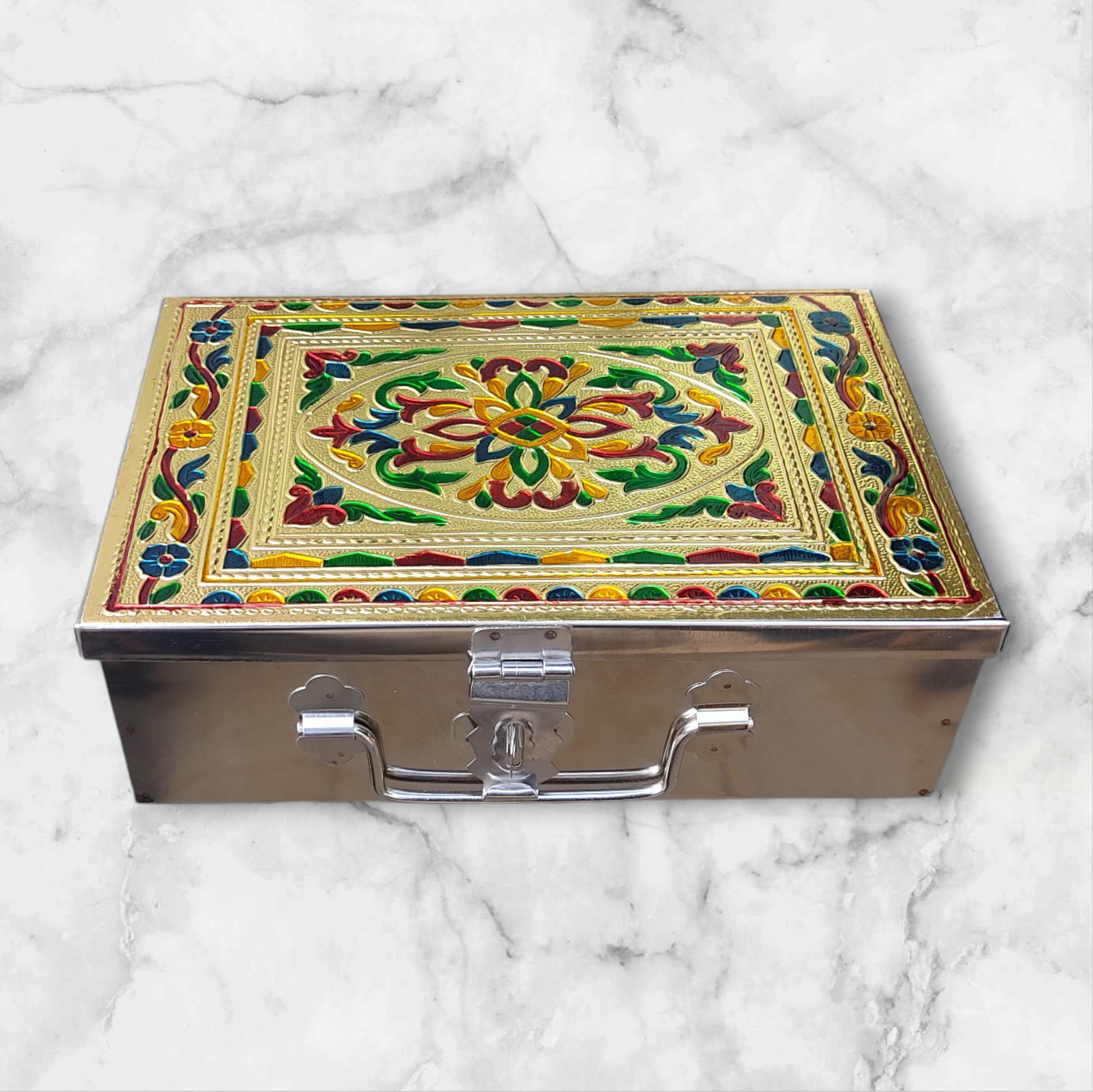 safnix Stainless Steel Safe Bank Locker, Jewellery Ornaments Storage Box Safe Locker-picture-46