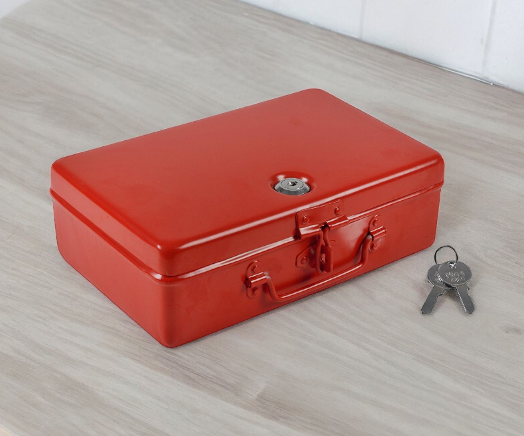 jowel Cash safe with Lock for Jewellery Storage - 10" Red Safe Locker-picture-28