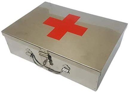 safnix SS Rectangular (Empty) Medicines Storage/First Aid Box Size-9 Inch Safe Locker-picture-31