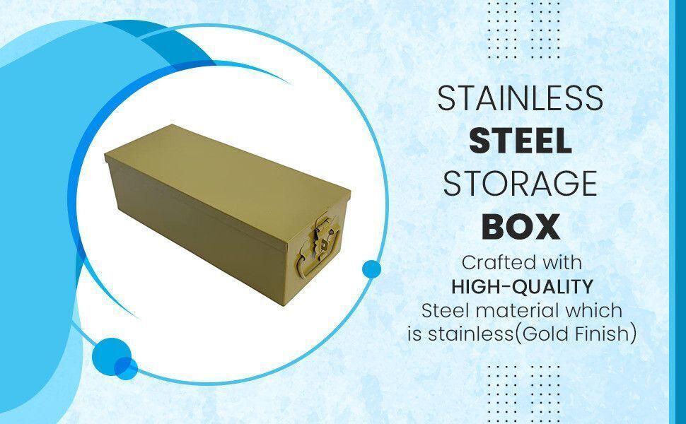 Powder-coated Gold Finish SS Box for jewelry Cash Bank safe Locker Box-12" Safe Locker-image-27