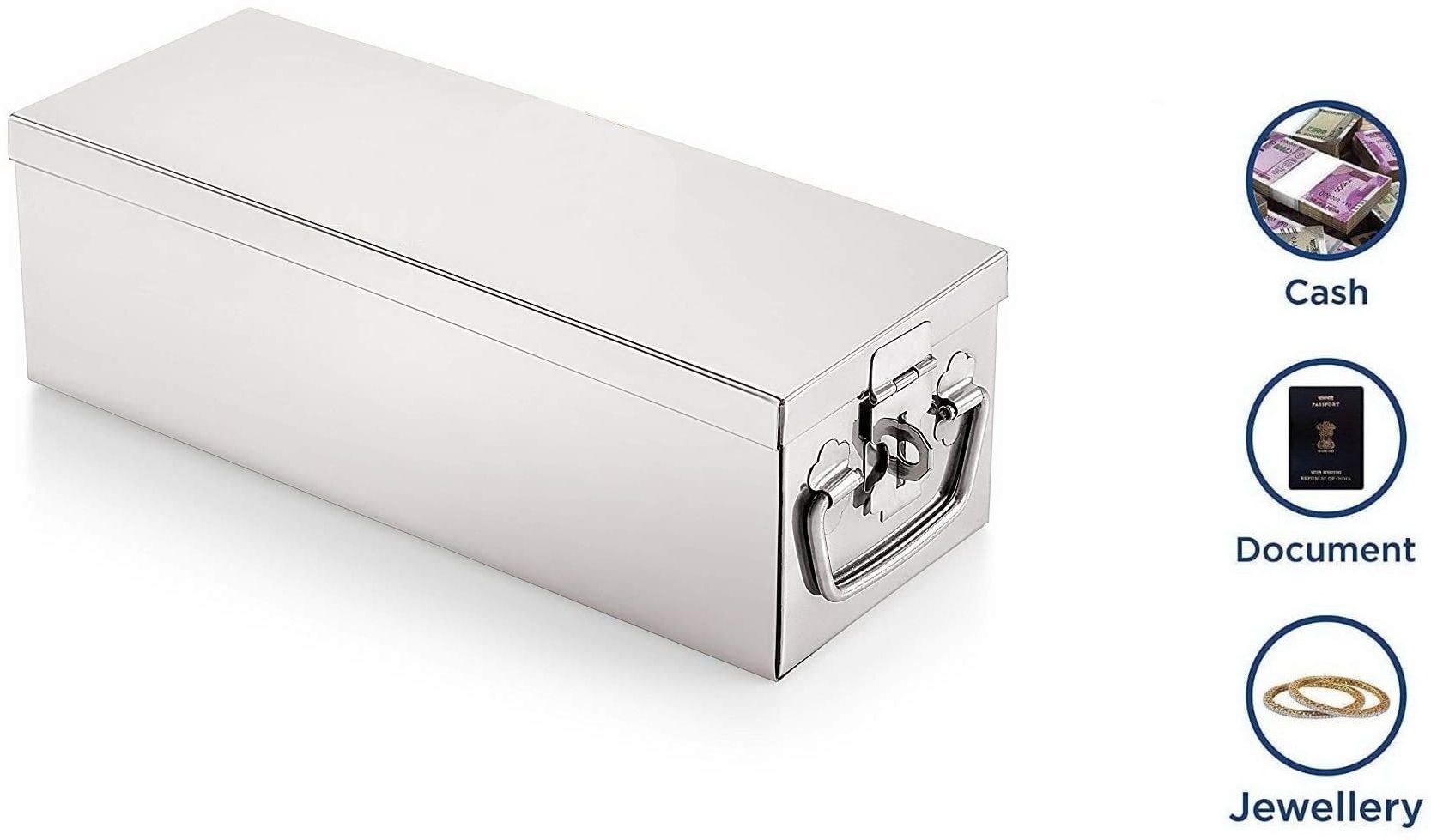 Stainless Steel Jewelry Boxes Size - 12 Inch Cash Box (12 Inch) Safe Locker-image-27