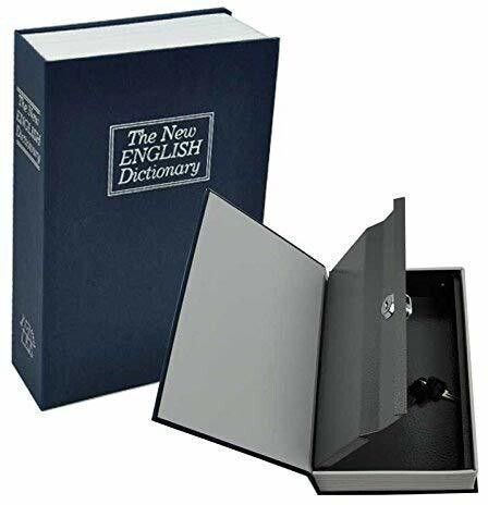 Metal Hidden Secret Book Safe Security Dictionary Jewelry Locker Vault Box Safe Locker