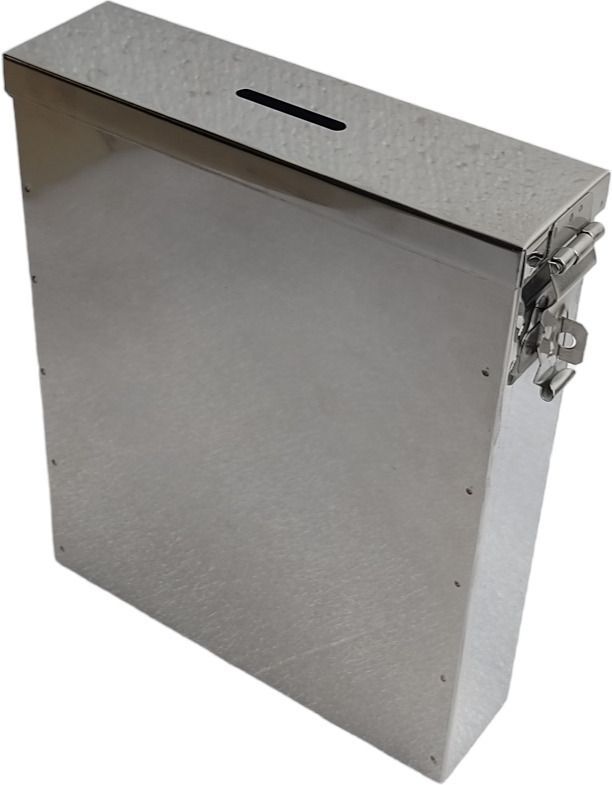 Coin Box Gullak Donation Box Money Bank Steel Size- L-5.25, W-18, H-22 CM Safe Locker-image-11