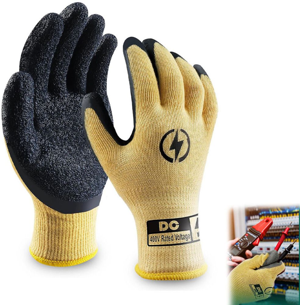 400V High Voltage Insulated Electric Gloves for Shockproof, Flame-Retardant Rubber, Nylon Safety Gloves-image-22