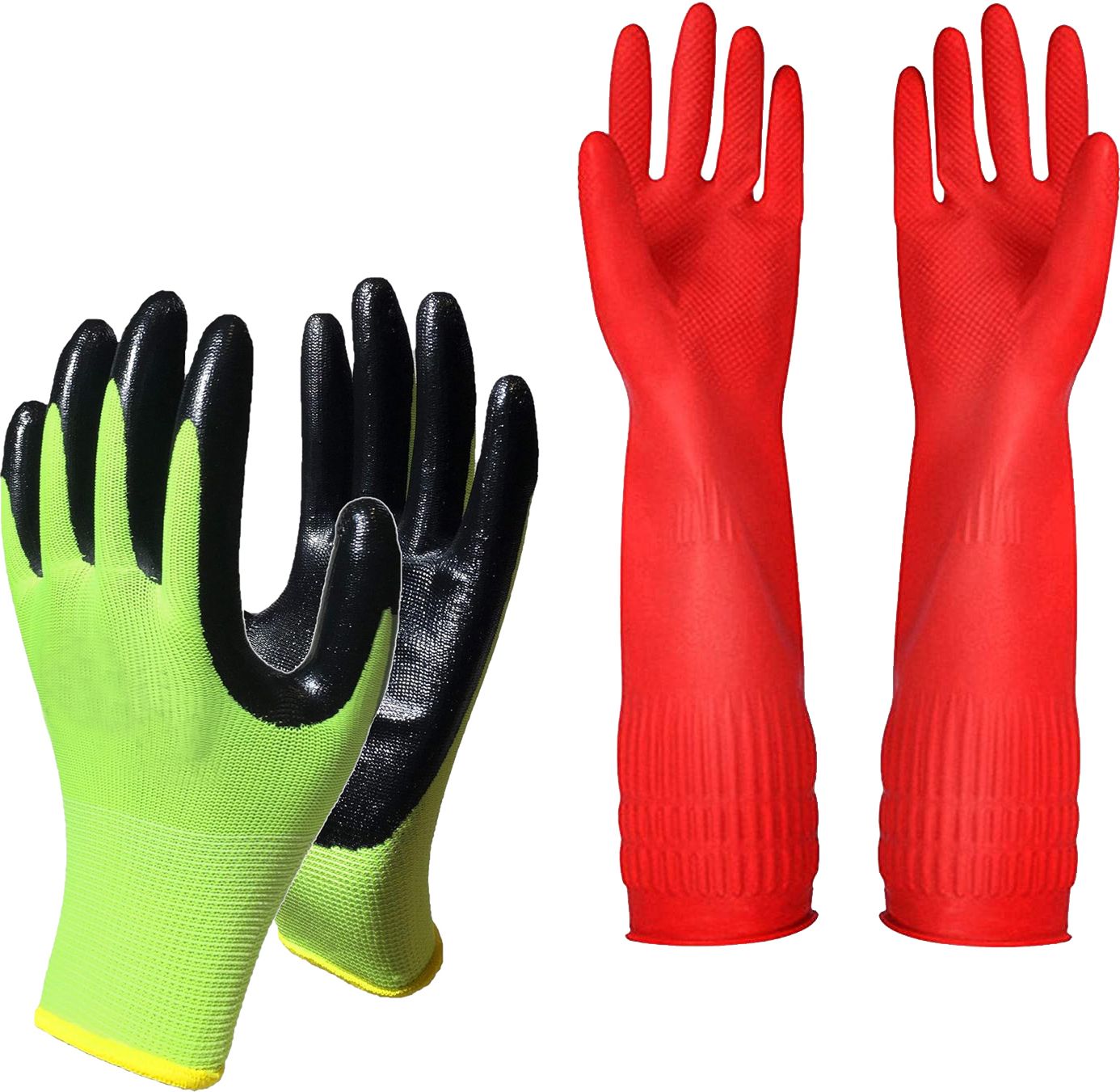 Nitrile Coated Industrial Safety Hand Gloves | Long Sleeve Cleaning Gloves K4 Boxing Gloves-image-6