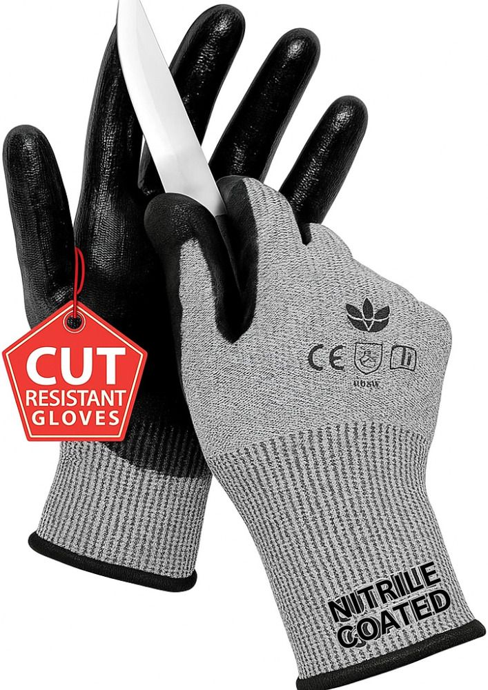 donizard Heavy Duty Level 5 Cut Resistant Hand Gloves for Kitchen Vegetable Cut Gardening Latex, Synthetic Safety Gloves-picture-24