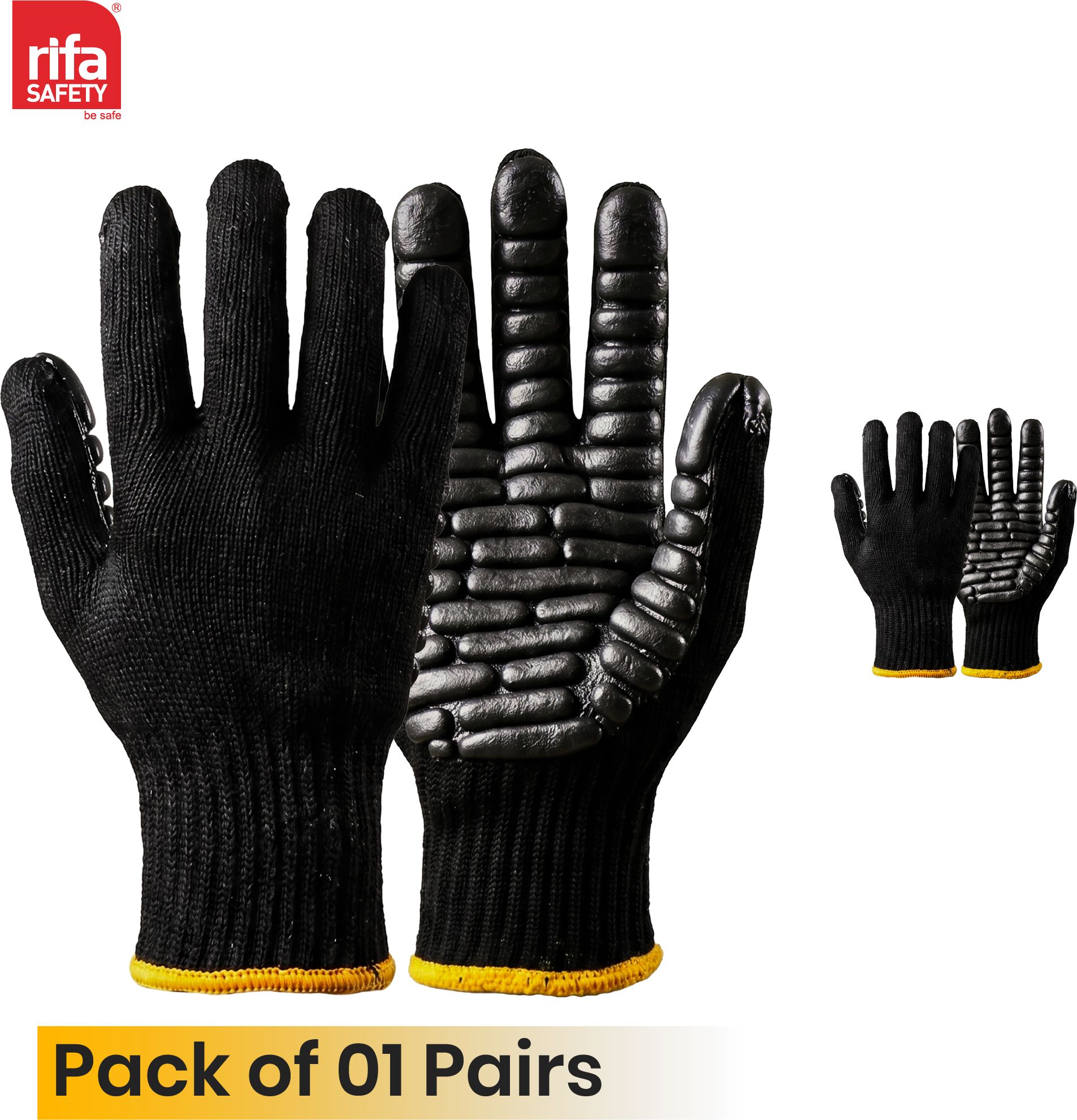 Anti Vibration Gloves AV111 Latex, Polyester, Rubber, Synthetic Safety Gloves-image-19