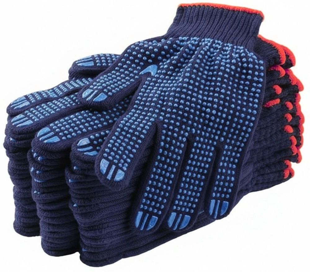 donizard 3PAIR Lightweight Cotton Gloves with Blue Dots – Extra Hand Protection Synthetic Safety Gloves-picture-4