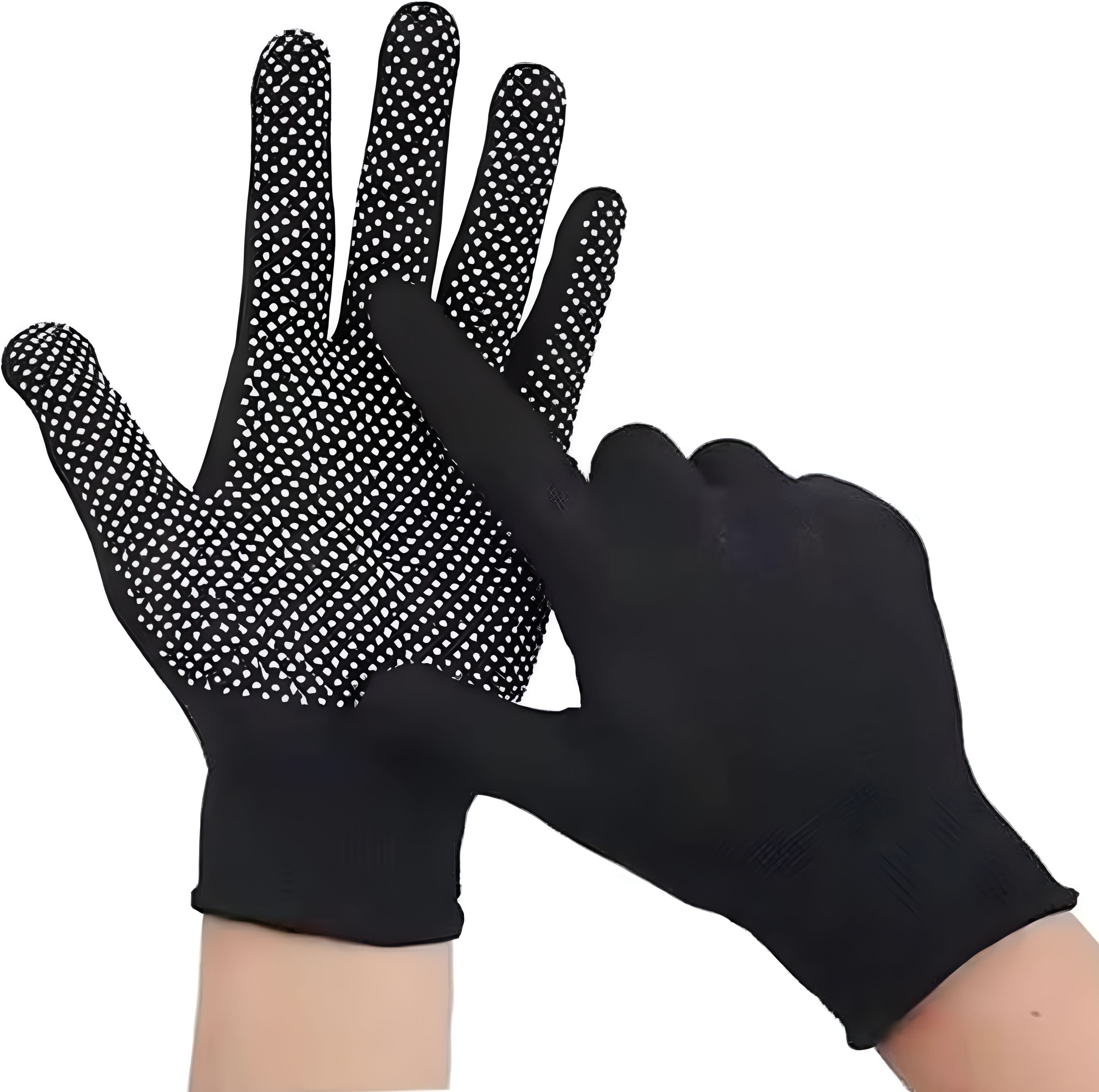 Black PVC Dot Grip Safety Gloves | Anti-Slip Cotton Knitted Safety Work Gloves Nylon, Latex Safety Gloves-image-49