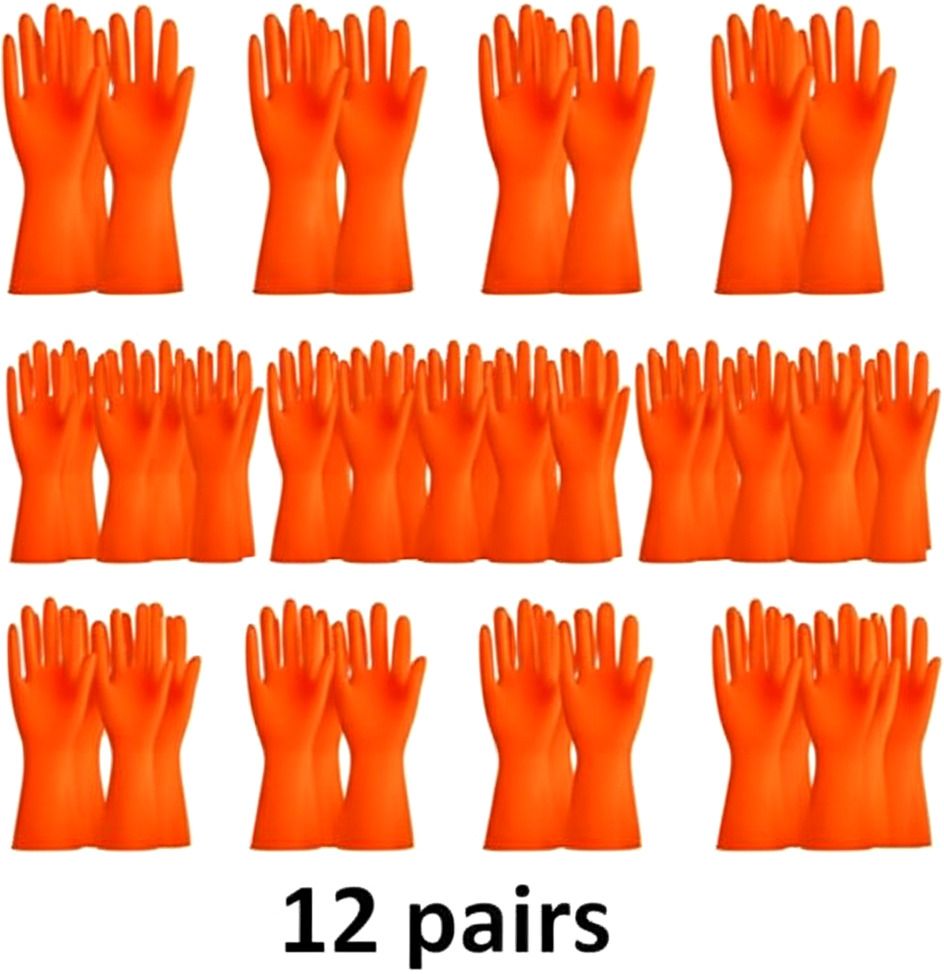 bestow Household Rubber Gloves for Dishwashing & Cleaning | Reusable Kitchen Gloves Rubber Safety Gloves-picture-23