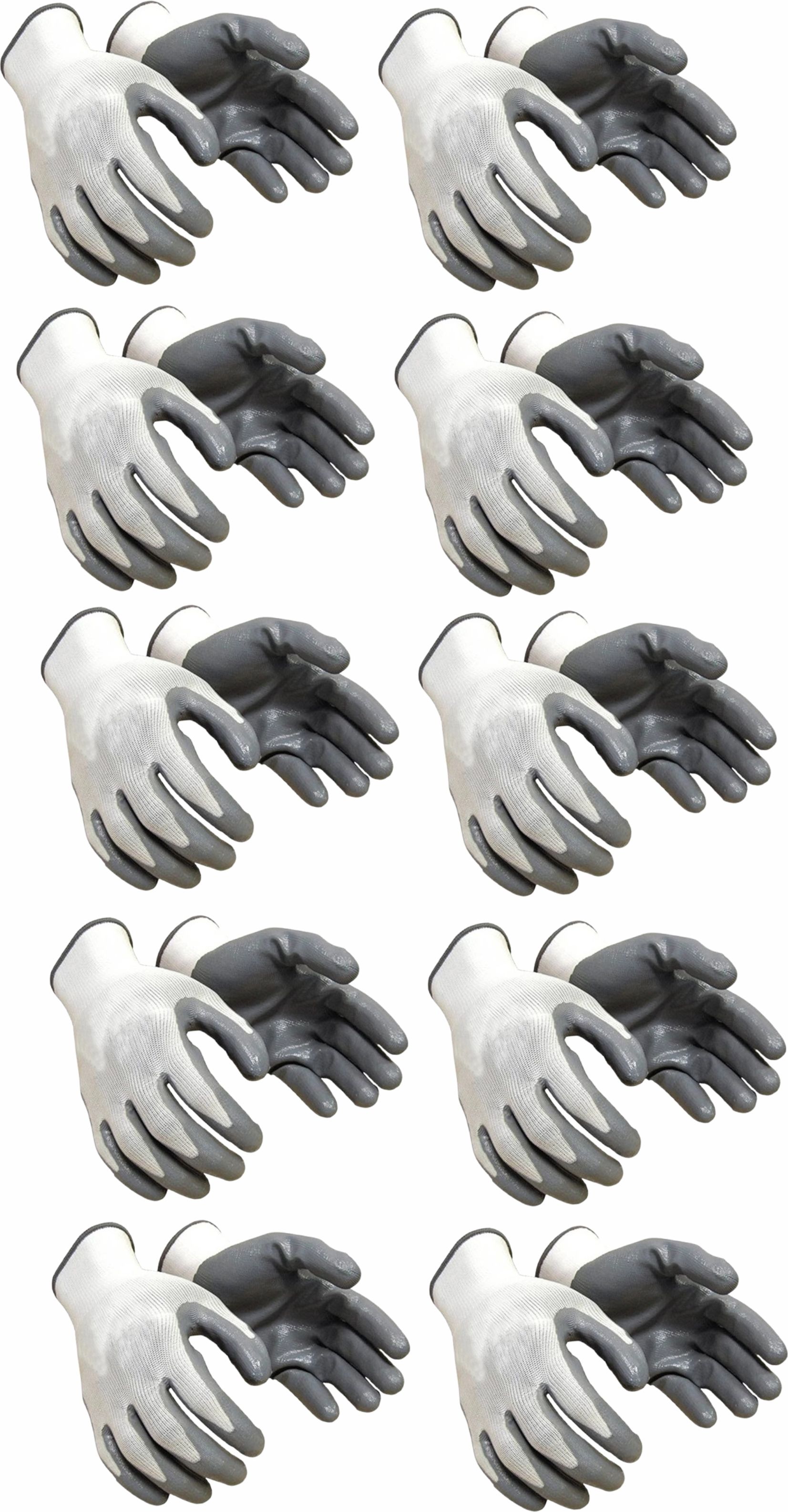 Industrial & Home Safety Cut Resistant Hand Gloves (White & Grey) NylonSafety Gloves-image-34