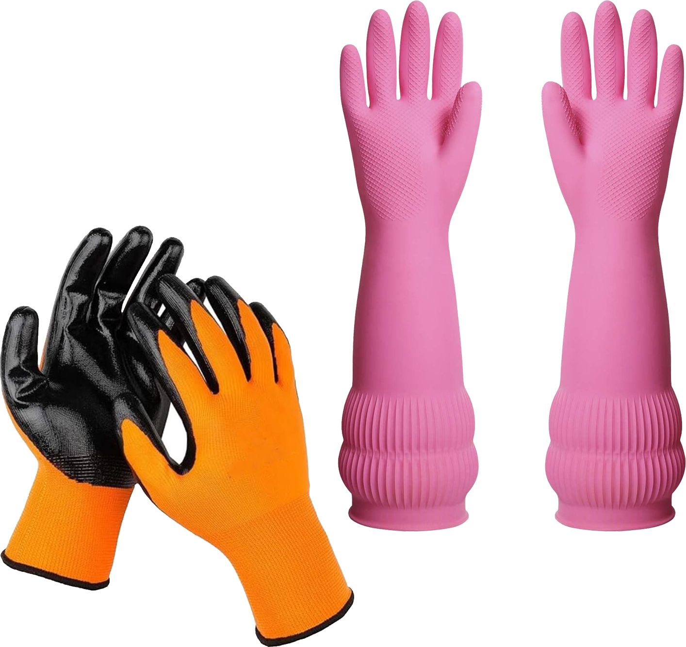 Nitrile Coated Industrial Safety Hand Gloves | Long Sleeve Cleaning Gloves K3 Boxing Gloves-image-7