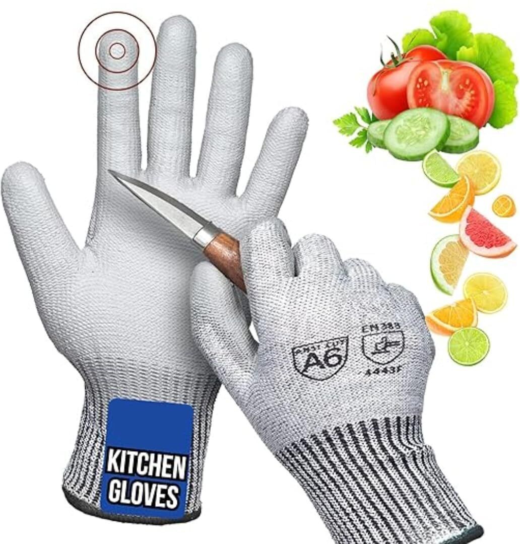 1 Pair Cut Resistant Level 5 Protection Hand Safety Gloves for Cutting, Nitrile, Polyester Safety Gloves-image-28