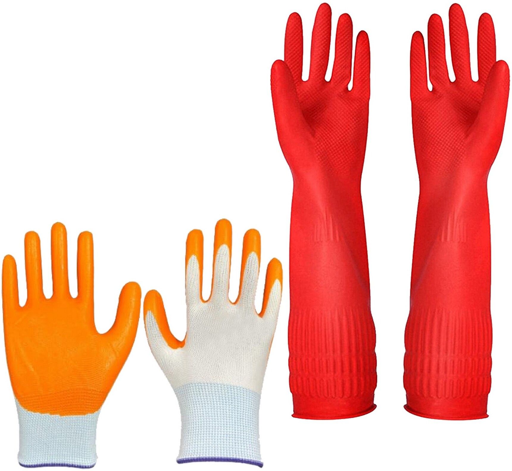 Nitrile Coated Industrial Safety Hand Gloves | Long Sleeve Cleaning Gloves K6 Golf Gloves