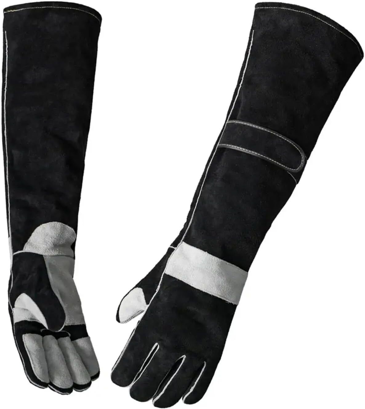 Animal Handling Anti-Bite Gloves | Heavy-Duty Leather Protection (24 Inch) Leather Safety Gloves-image-1