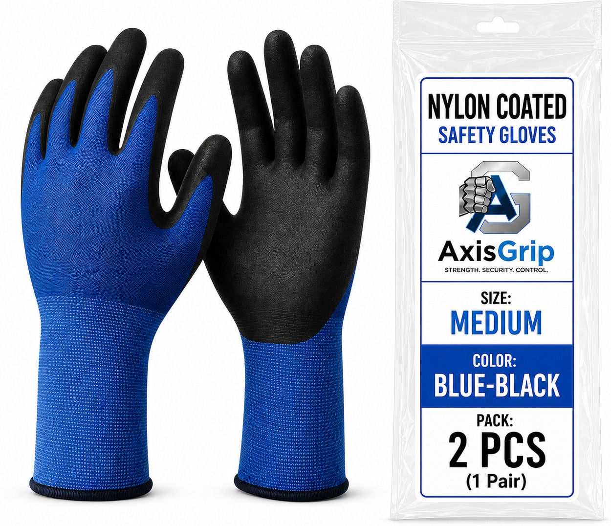 Blue-Black Nylon Safety Gloves-Lightweight, Durable, Cut-Resistant Work Gloves Nylon Safety Gloves-image-40