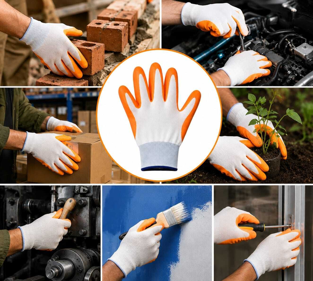 Orange-Work-gloves-5-Prs- Cut-Resident Nylon Safety Gloves-image-20