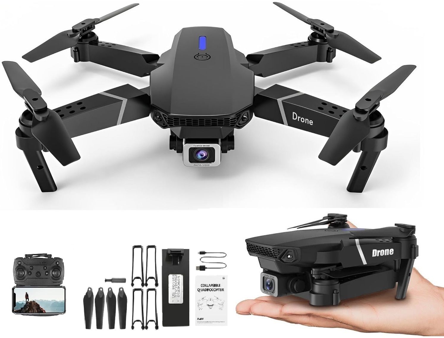 E88 Pro Dual Camera Foldable Drone Drone-image-45