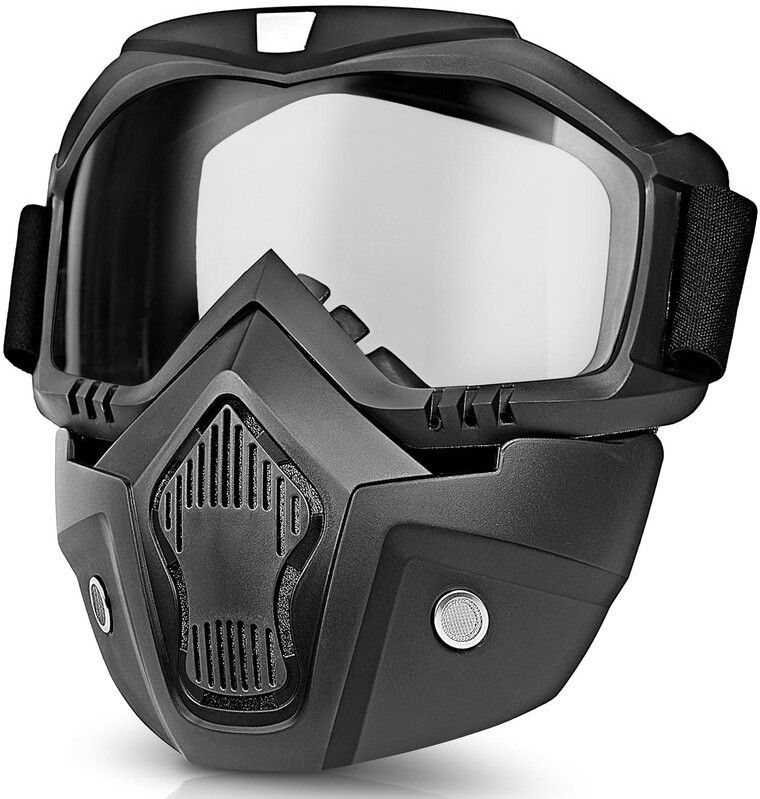 eth Motorcycle Face Mask Goggles for Men & Women | Detachable Windproof (Clear) Welding Safety Goggle-picture-26