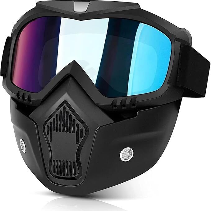Full Face Helmet Mask for Men I Motorcycle Reusable Goggles Mask Helmet Goggles FR Welding, Wood-working Safety Goggle-image-0