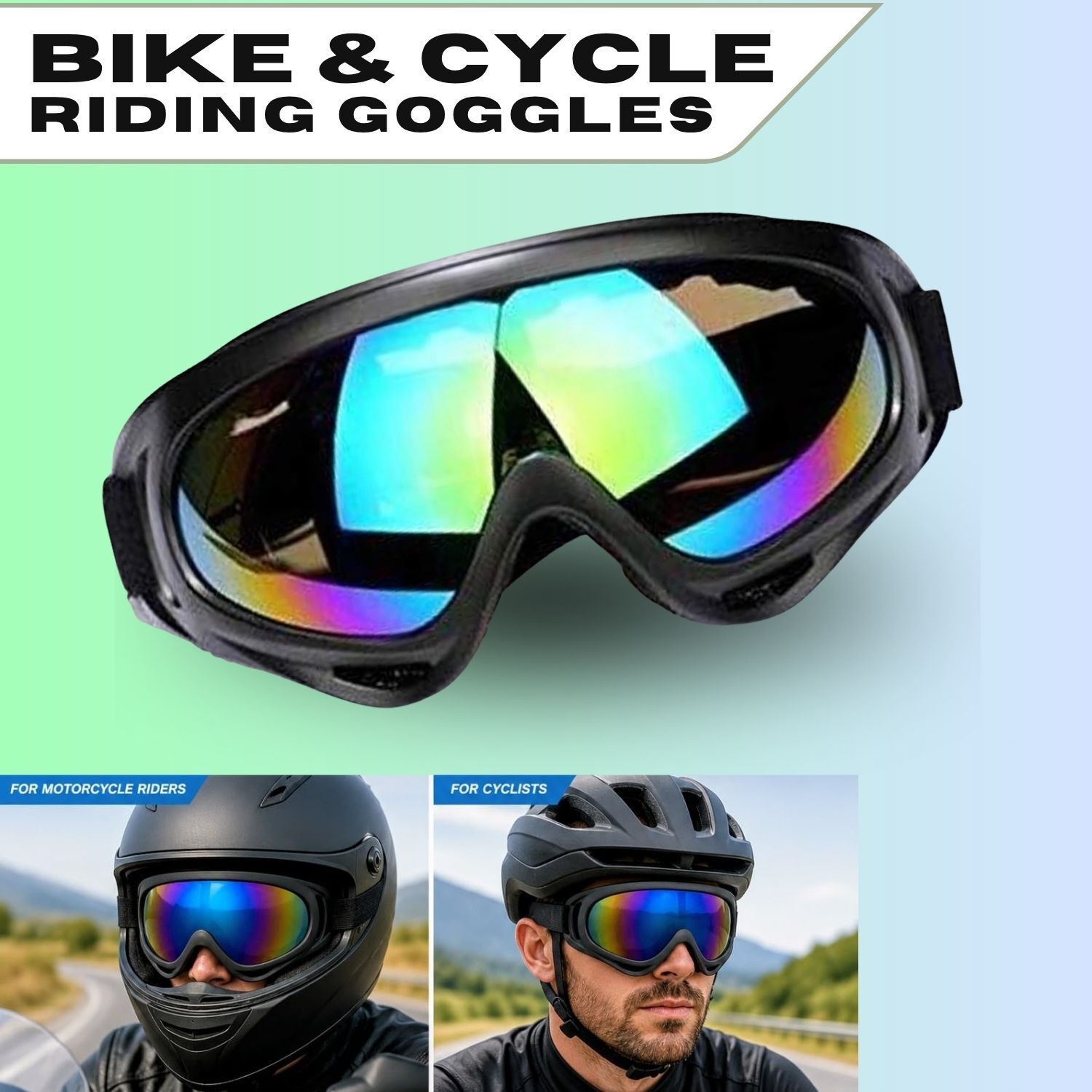 srphere A5 Motorcycle Goggles Mask Lens Outdoor Riding Retro Motorcycle Helmet Glasses Riding & Power Tool Safety Goggle | Dustproof, Windproof Laboratory Safety Goggle-picture-25