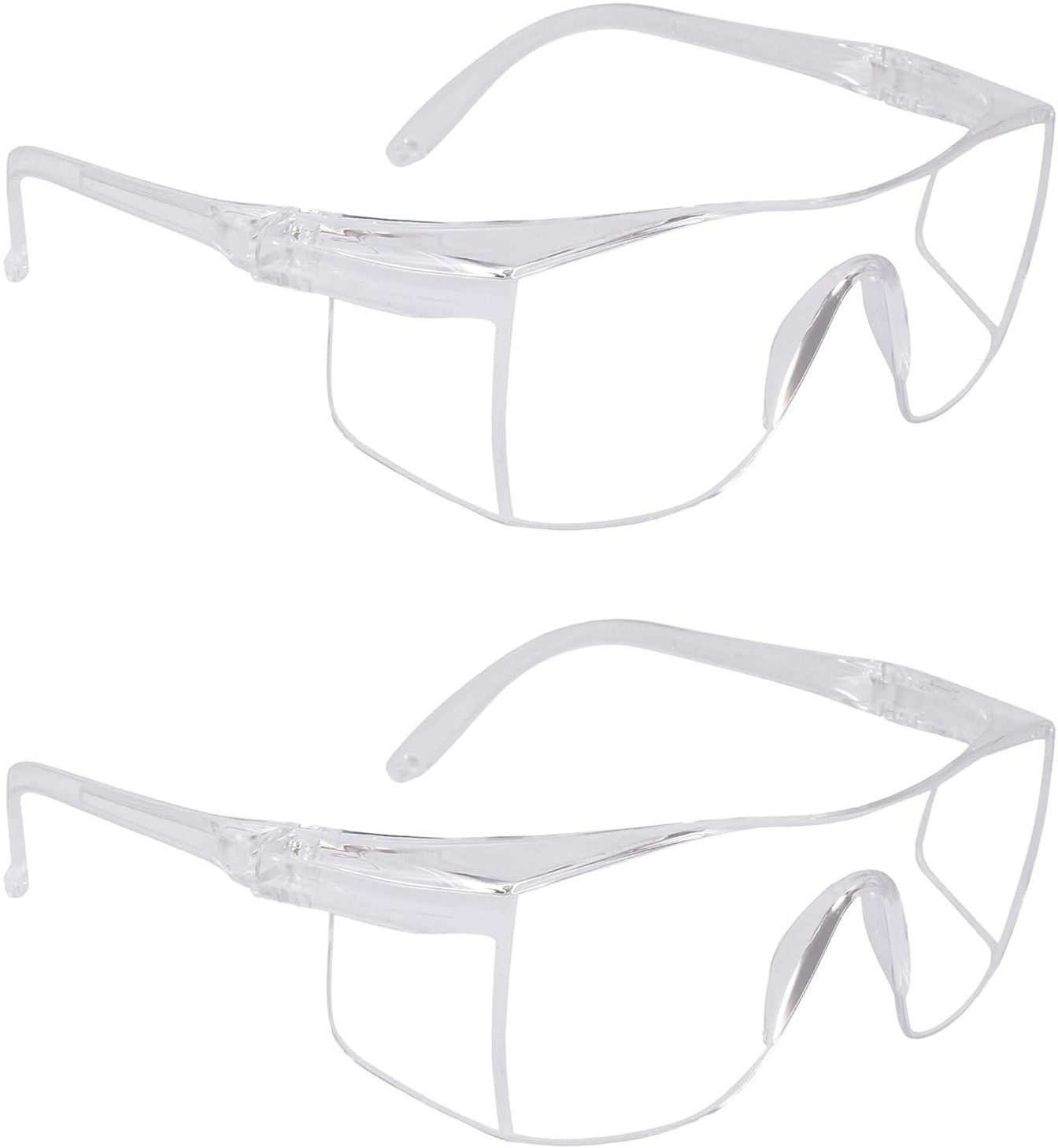 Unisex Plastic White Transparent Goggles/Sunglasses (Pack Of 2) for Bike Riding night vision bike driving glasses for men Power Tool, Blowtorch, Laboratory, Wood-working, WeldingSafety Goggle-image-27
