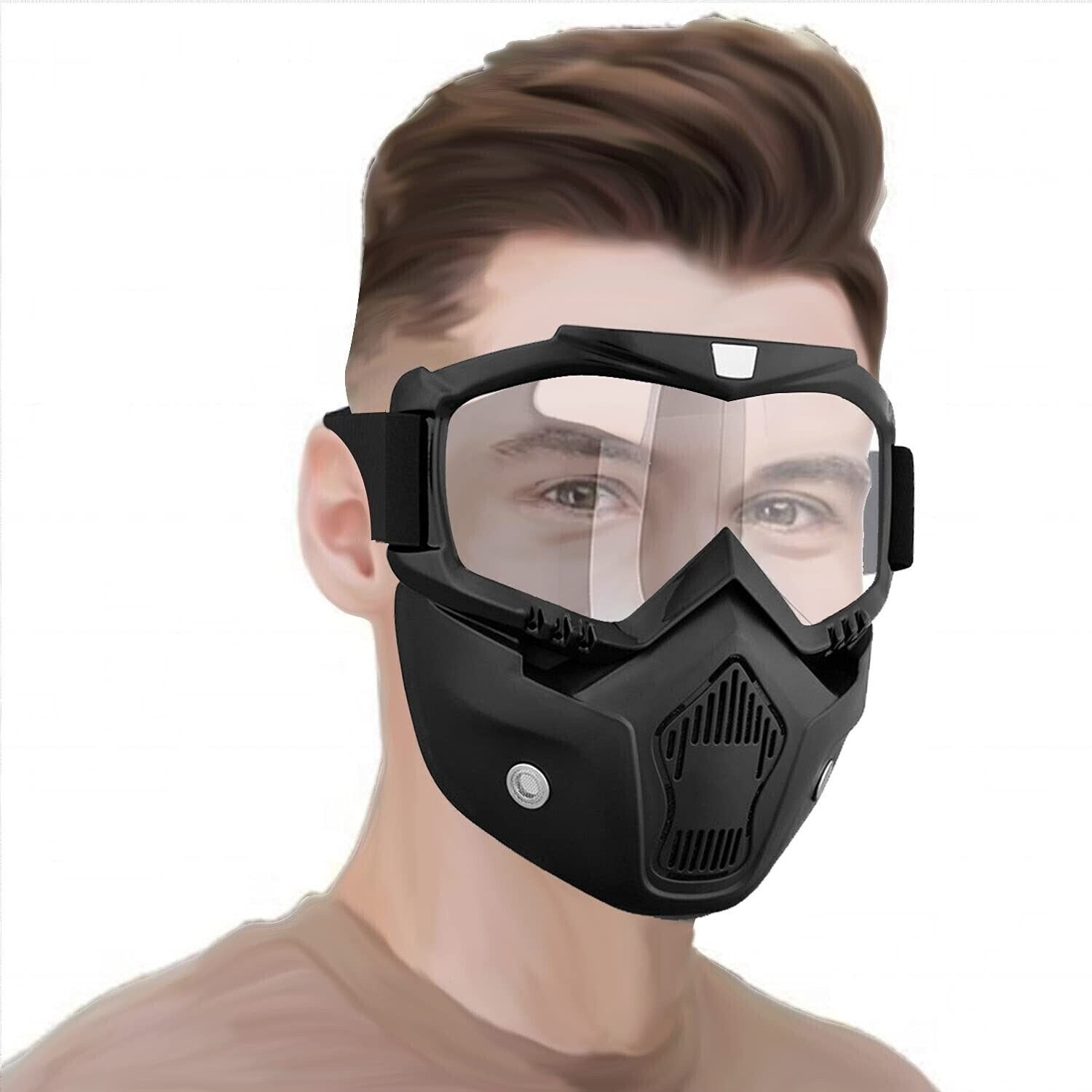 100% NEW WHITE GOGGLES WITH MAKS BlowtorchSafety Goggle-image-30