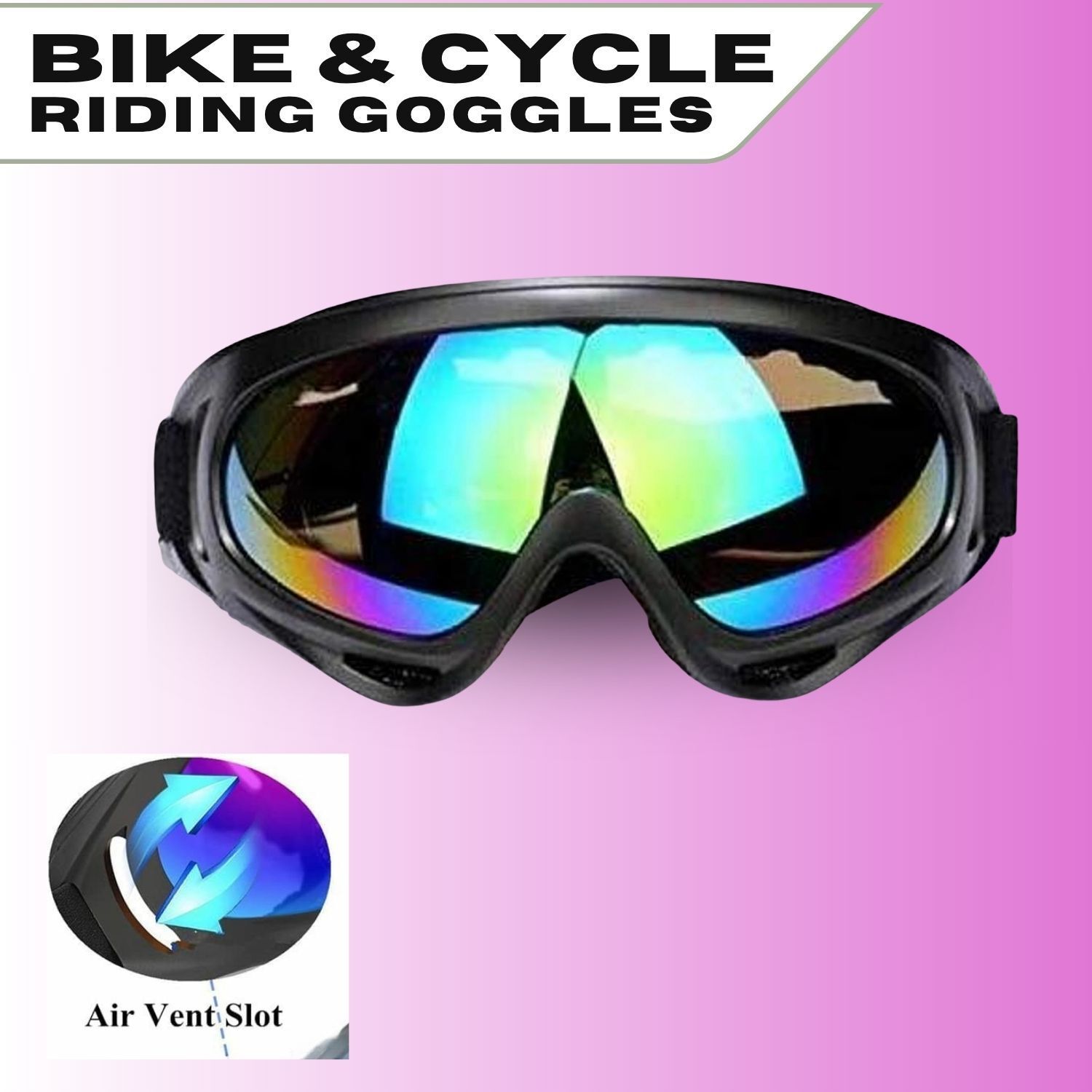 A3 Motorcycle Goggles Mask Lens Outdoor Riding Retro Motorcycle Helmet Glasses Riding & Power Tool Safety Goggle | Dustproof, Windproof Laboratory Safety Goggle-image-47