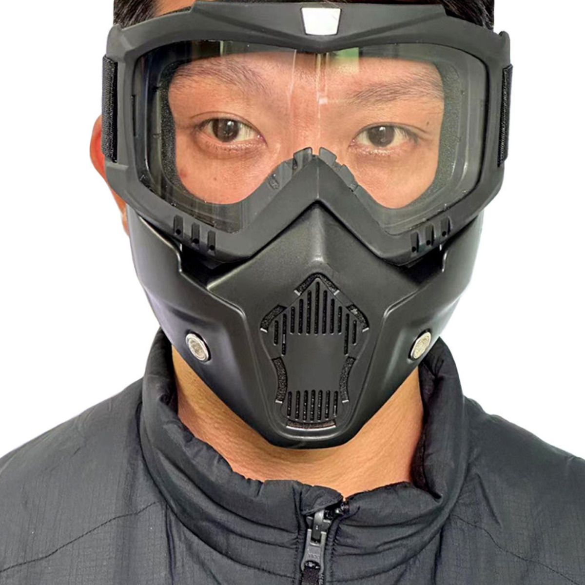 ® Motorcycle White Goggle Mask Fun Face Mask Full Face Mask Windproof Goggles6 Mask Goggles Bike Off-Road Racing Glasses Blowtorch Safety Goggle Safety Visor