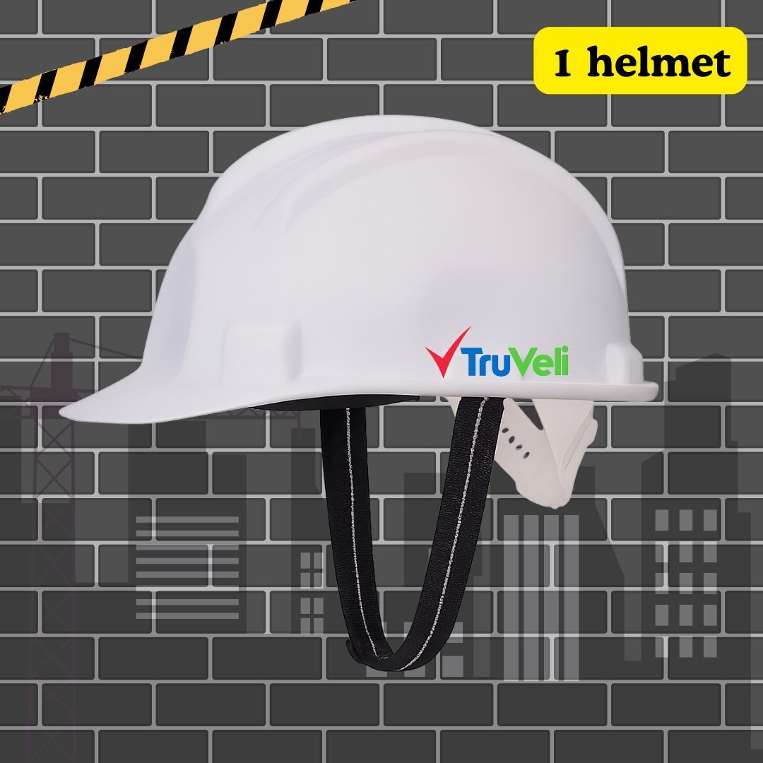 Breathable Engineering Power Safety Labour Helmet - 1 HELMET TruVeli HeadShield HELMET Safety Cap-image-0