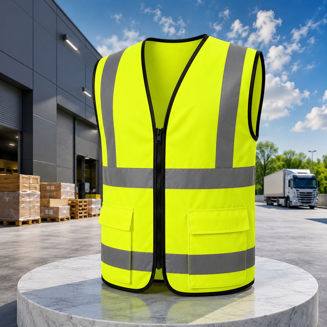 High Visibility Reflective Vest for Industrial Factory Construction Warehouse Safety Jacket-image-22