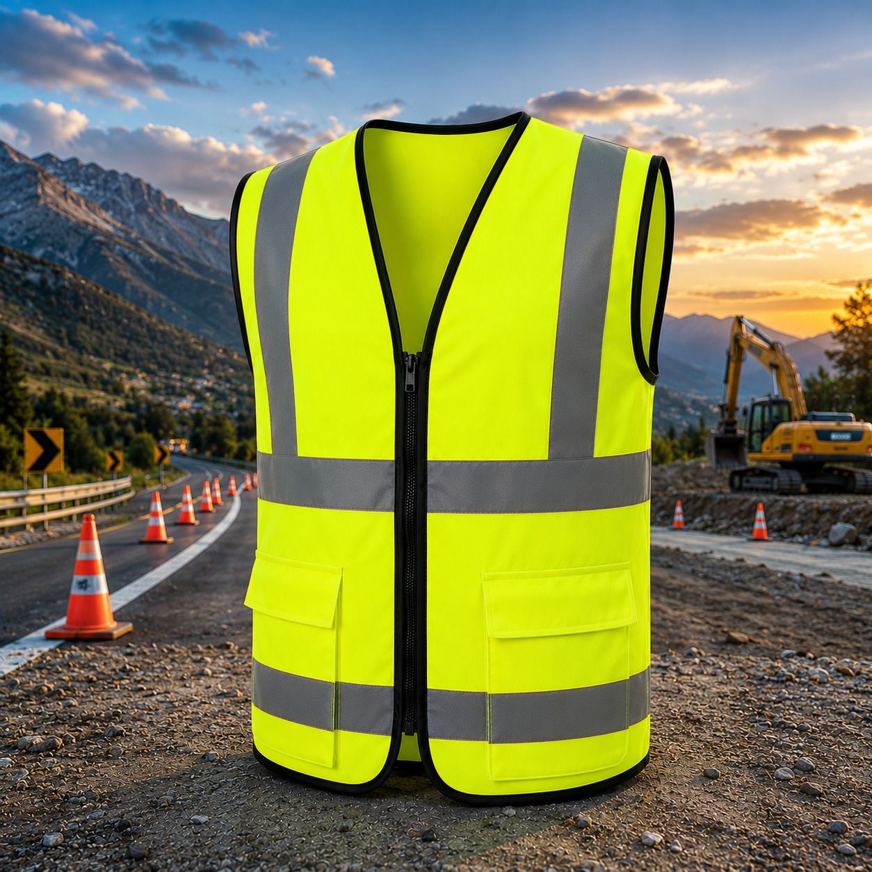 Reflective Work Vest for Factory Warehouse Construction Professional Safety Jacket-image-41