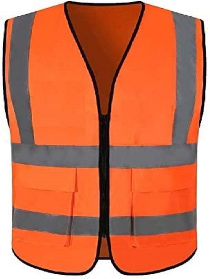 Safety Jacket 90GSM Chain With 2 Pocket Safety Jacket-image-11