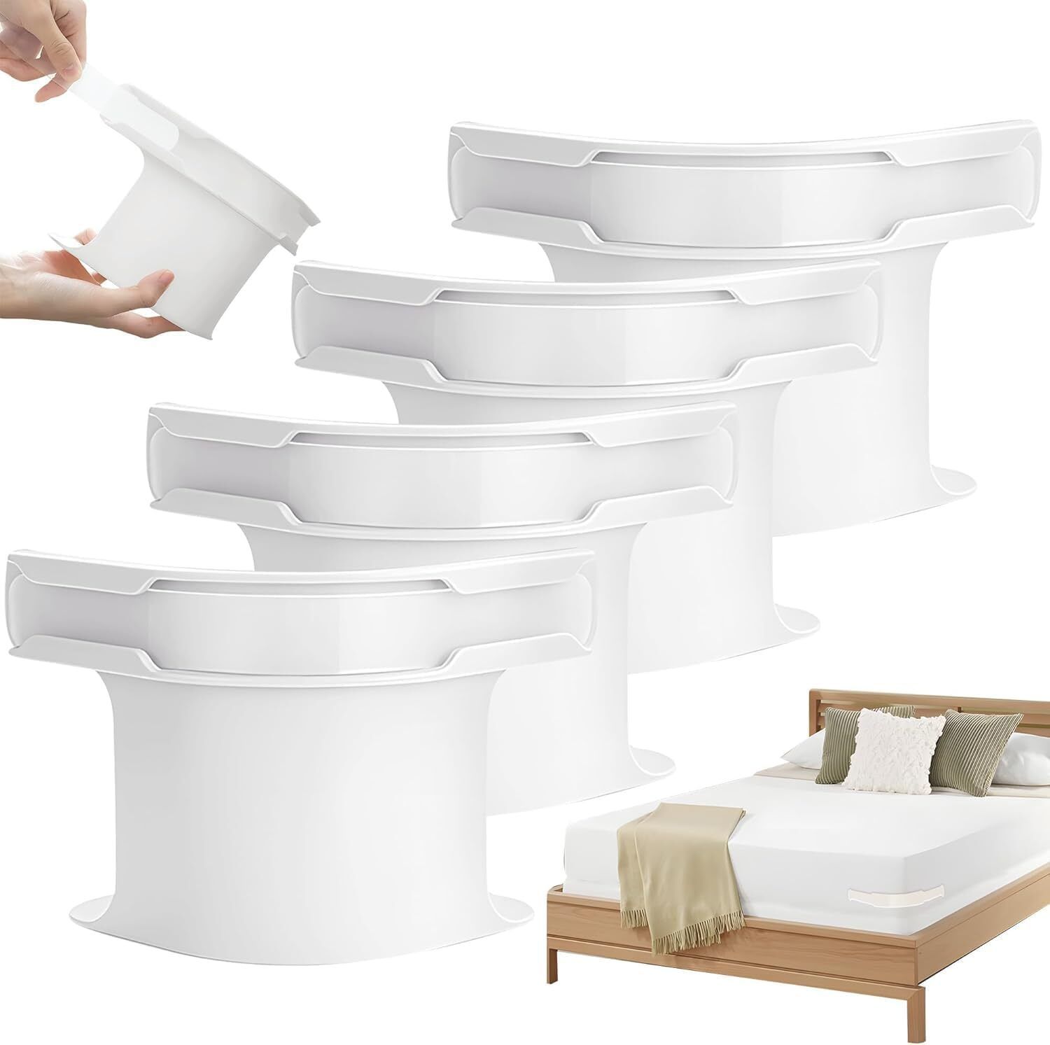 4PCS Bedsheet Holder, Sheet Locks for Bedding, Sheet Holders Plastic Cloth Clips