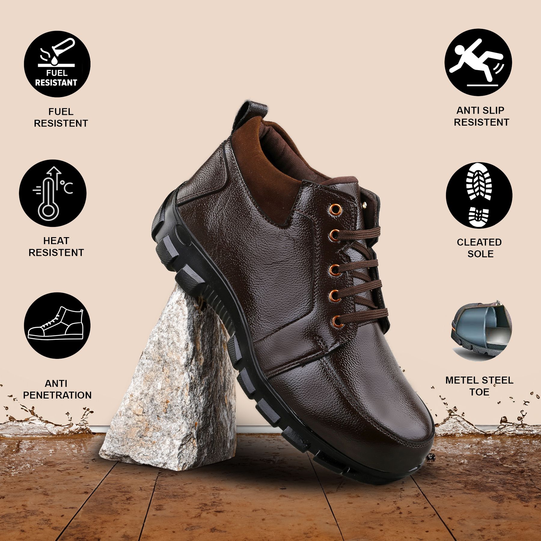 rayh Steel Toe Genuine Leather Safety Shoe-picture-24