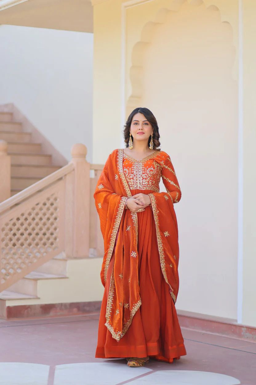 fashion basket Embroidered, Embellished Kurta, Trouser/Pant & Dupatta Set-picture-6