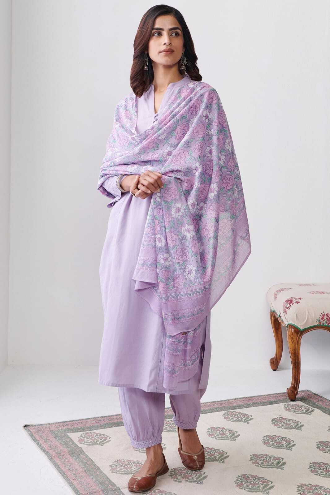 Elegant Embellished Kurta Set for Women Solid Kurta, Palazzo & Dupatta Set-image-16