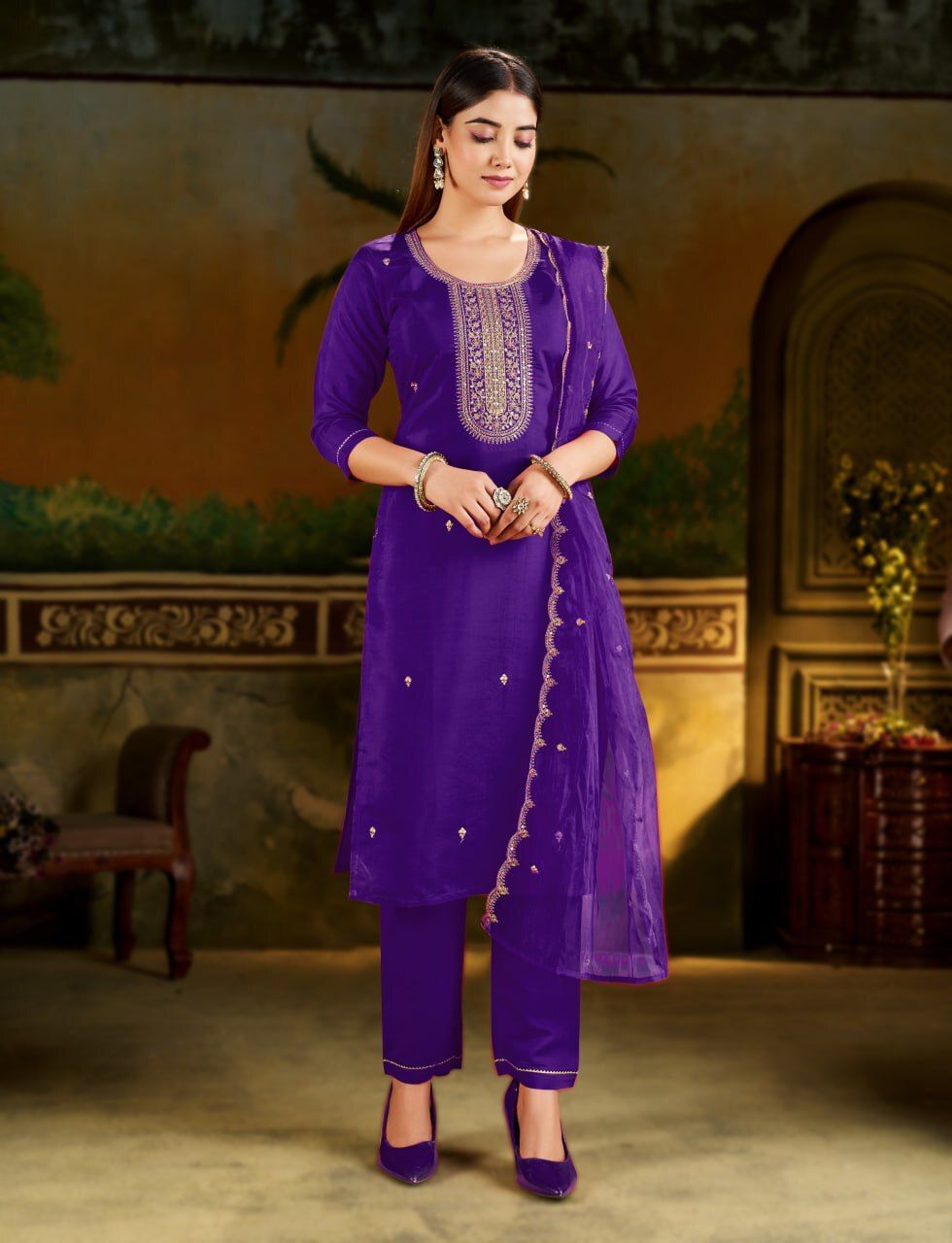 mvfashion Pure Silk Women Churidar-picture-19