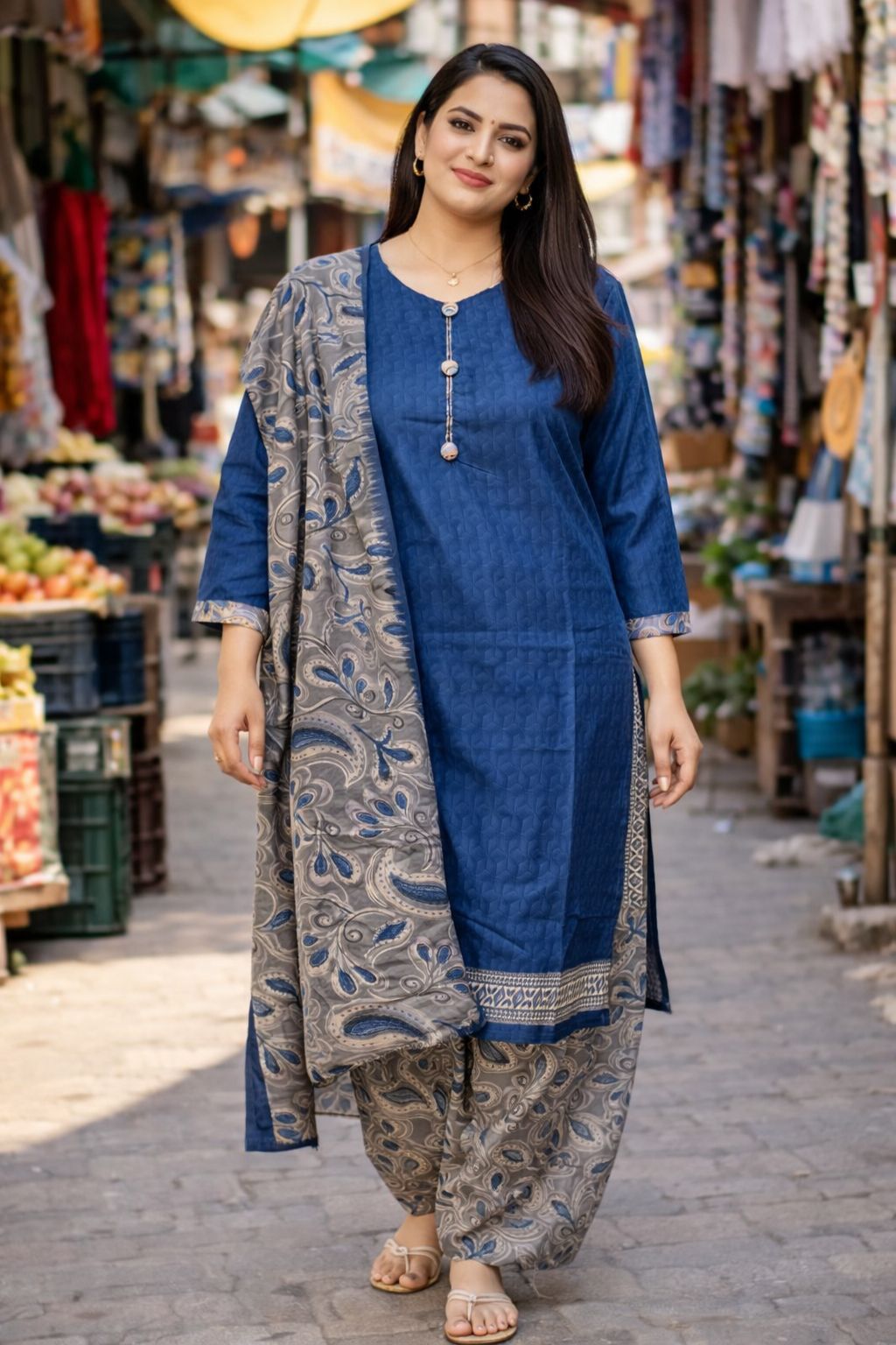 Printed Kurta, Patiala & Dupatta Set-image-32