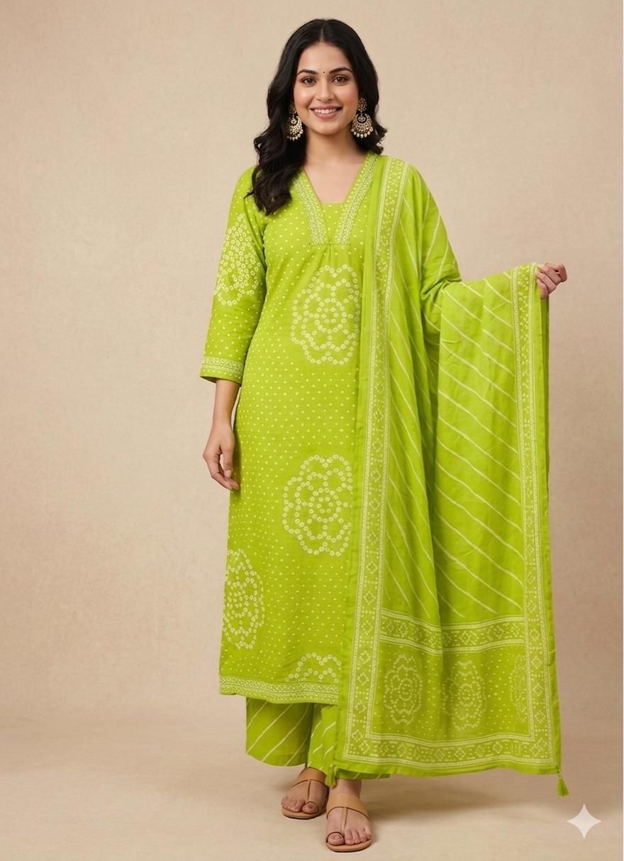 Applique Kurta, Palazzo & Dupatta Set-image-11