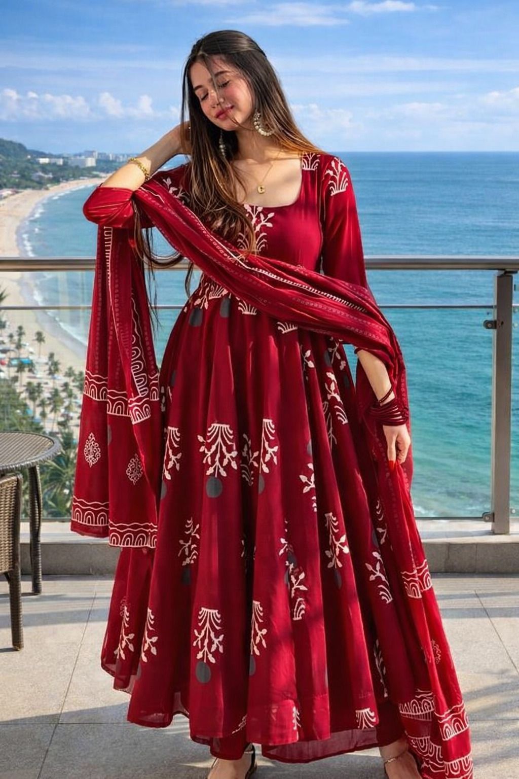 Printed Kurta, Trouser/Pant & Dupatta Set-image-28