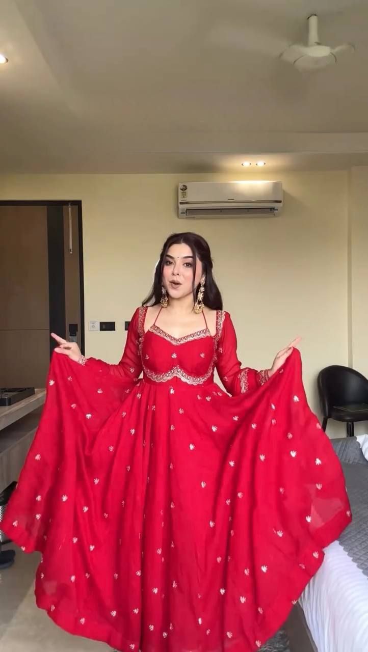 angeloutlets Georgette Stitched Anarkali Gown-picture-33
